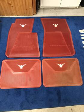 5860tms Ford Set Of 4 Oem 1958 1959 1960 Thunderbird T-bird Red Floor Mats Original