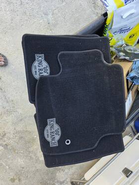 8l1z-7813300-ab Ford Genuine King Ranch Black Floor Mats 07-10 Expedition 8l1z-7813300ab