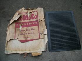 B9aa-19a537-a Ford B9aa19a537a 1959 Fairlane T/bird Nos Rare Black Floor Mat Part Number
