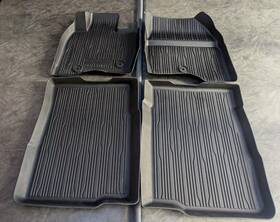 Hb5j-7813087-bbw Ford Oem Explorer 2015-2019 Black Floor Mats Tray Style Rubber All Weather 4 Pcs