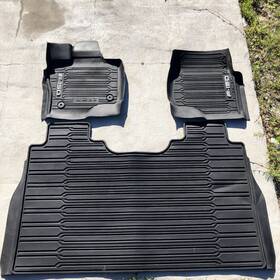 Hl3j-16130b40-aaw Ford Oem 2015-2023 F-150 Crew Cab 3 Pc All Weather Rubber Floor Mat Set