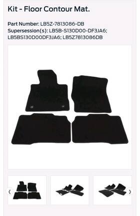 Lb5b-s130d00-af3ja6 Ford Oem 4 Piece Carpet Floor Mat Set Explorer 2021-2023