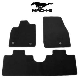 Lj8b-r13086-ccw Ford Mustang Mach-e Floor Mats Black Carpet Original Factory Full Set 2021-2025