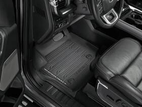 Pc3z2613300aa Ford Super Duty 2023-2025 Black 3-piece Tray Style Floor Liner For Carpet Flooring