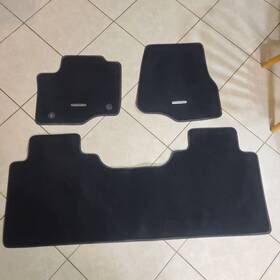 Pc3z2613300eb Ford Oem 17-25 Super Duty Crew Cab Black Carpet Floor Mats With Platinum Logo