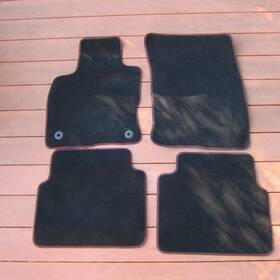 Pj6j-s13087-aaw Ford Oem 2023 Escape St Black Carpet Set 4 Floor Mats Red Stitching