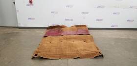 222.fd8d85 Ford Truck 1985 F150 Front Floor Carpet And Mat Set Maroon Tan Extended Cab