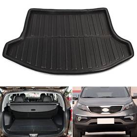Fortodayy 550752741466 Rear Boot Cargo Liner Trunk Floor Mat Tray Fit Kia Sportage R 2011-2015 Black