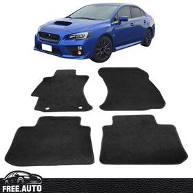Cp118bk Free-auto802 Floor Mats Fits 15-17 Subaru Wrx 13-17 Sti Xv Crosstrek Carpet 4pc Nylon