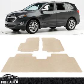 Cp206bg Free-auto802 Floor Mats Fits 18-24 Chevy Equinox Carpet Front Rear Beige Nylon