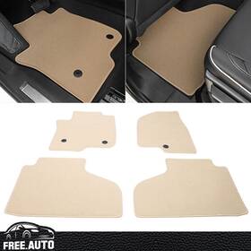Cp261bg Free-auto802 Floor Mats Fits 21-23 Chevrolet Suburban Tahoe Gmc Yukon Nylon Carpet Beige 4pcs