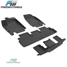 Fz-cpd-npat227-1-bk Freemotor802 Fits 22-25 Pathfinder 7-seat Qx60 3d Molded Floor Mats Tpe Carpets Liners 4pcs