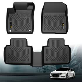 G-plus Alo221155 Front And Rear Floor Mats Fit For 18- 22 Honda Accord Sedan All Weather Car Liners
