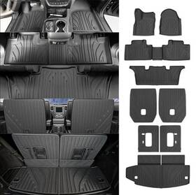 Alo450892 G-plus Fit For 16-25 Dodge Durango 7 Seats Tpe Floor Mats Cargo And 3rd Row Backrest Mat