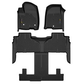 Alo485874 G-plus Tpe 3 Rows Floor Mats Liner Fit For 21-24 Tahoe Yukon Escalade Bucket Seat