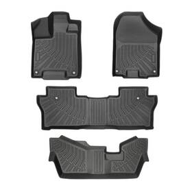 Galonga Glg65580g Tpe 3d Liners Fit For Honda Pilot 8 Seats 2016-2022 Black 4pcs 3 Rows Floor Mats