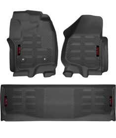 79603 Gator Black Front And 2nd Seat Floor Liners Fits 11-16 Ford F-250 F-350