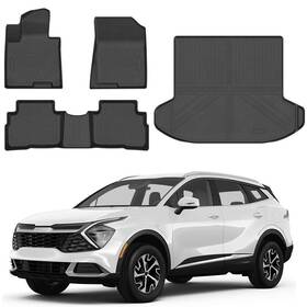 9708800 Geartronics 3d Full Set Car Floor Mats And Trunk Cargo Liner For Kia Sportage 2023 2024 Us