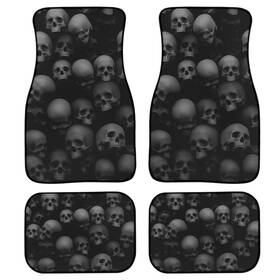 Gemeichi-deng1xia Gemeichi Carmatss13 Black Skull Car Floor Mats 26.8 X 17.3 0.4 Inches Grey