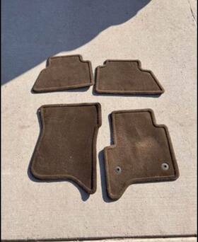84531854 General Motors 2015-19 Silverado Sierra Front Rear Floormats Brown Carpet Crew Cab Oem
