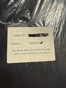 85105239 General Motors 2019-2024 Silverado Crew Cab Carpet Floor Mat Set Black No Emblem New