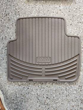 82550138288 Genuine Bmw Pair Set Of 2 Rear All Weather Floor Mats Beige For E46 3-series