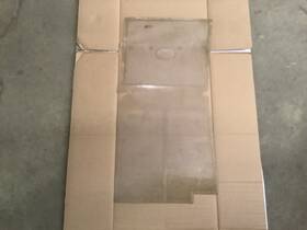 994401 Gmc 1968 - 1982 Corvette Drivers Floor Mat Cross Flags Logo Clear Rubber C3 Used Oem