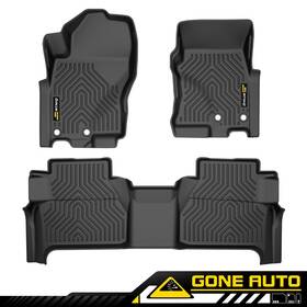 Gon123017 Gone-auto Fit For Nissan Frontier Crew Cab 2022-2024 All Weather Tpe Floor Mats Liners