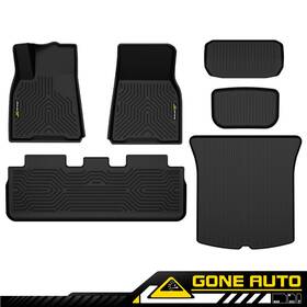 Gon426955 Gone-auto Tpe Floor Mats Cargo Trunk Liners Fit For 2020-2024 Tesla Model Y All-weather