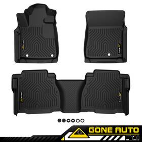 Gon746087 Gone-auto Fit For 2007-2011 Toyota Tundra Double Cab / Crewmax Tpe Floor Mats Liners New