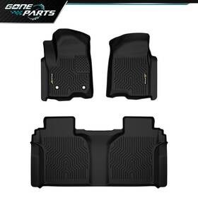 0213-41 Goneparts Fit For 19-25 Silverado Sierra 1500 2500 3500 Crew Cab Tpe Floor Mats Set Liner