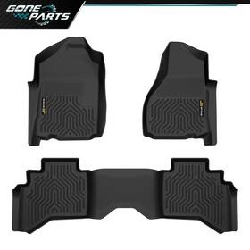 0220-15 Goneparts Fit For 02-09 Dodge Ram 1500 2500 3500 Quad Cab Tpe Floor Mats Liners 3d Molded