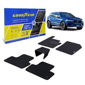 Gy004357 Goodyear Car Floor Mats Liners For 18-22 Volvo Xc60 Black