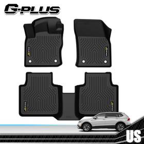 Gplus10111056 Gplusmotor 3d Floor Mats Fits 2018-2023 Volkswagen Tiguan All Weather Tpe Rubber Car Liners