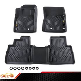 E-02cfm1633abk Grandorange Fit For Nissan Rogue 21-23 3d Molded All Weather Tpe 3pc Floor Mats Liner