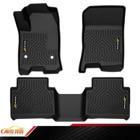 E-02cfm4592abk Grandorange Tpe Floor Mats Fit For 23-24 Chevy Colorado Canyon Crew Cab All Weather Liner