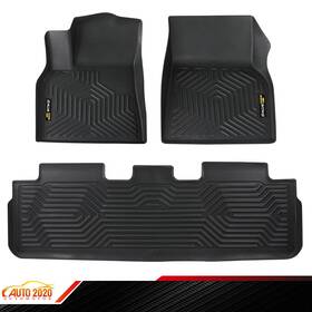 E-02cfm6121abk Grandorange For 2020-2023 Tesla Model Y Anti-slip Floor Mats All Weather Liner Tpe Carpets