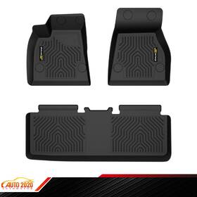 Gd021402 Grandorange Floor Mats Tpe All Weather Full Set Liners Black Fit For 2015-20 Tesla Model S