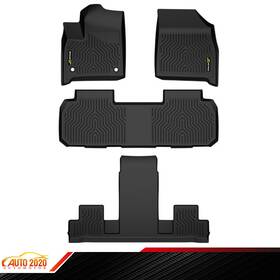 Gd032604 Grandorange All Weather Carpets Liners Tpe 7-seat 3d Floor Mats Fit For 18-24 Chevy Traverse
