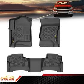 Gd0701004 Grandorange Tpe Floor Mats Liners Fit For 2014-18 Silverado Sierra 1500 Crew Cab All Weather Gd0701004 Grandorange Tpe Floor Mats Liners Fit For 2014-18 Silverado Sierra 1500 Crew Cab All Weather