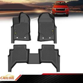Gd082902 Grandorange 3d Molded Tpe Floor Mats Liners Fit For 19-24 Ford Ranger Crew Cab All Weather