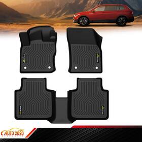 Gd100409 Grandorange Tpe Floor Mats 2 Row Liner Set Fits 2018-2023 Volkswagen Tiguan All Weather