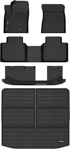 Hafidi 759135323347 Floor Mats And Cargo Liner For Mitsubishi Outlander 2022 2025 All Weather Full Set