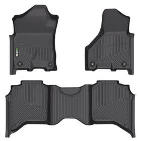 Hafidi-001 Hafidi Floor Mats For 2019-2024 Dodge Ram 2500 3500 Crew Cab All Weather Tpe Liners
