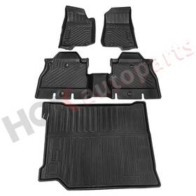 69688301 Hexautoparts Tpe Floor Mats And Cargo Liner For 18-24 Jeep Wrangler Unlimited 4door All Weather