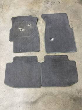 08p15-802-1010 Honda 96-00 Civic Coupe Hatchback Gray Floor Mats Em1 Si Ex Dx Vtec Oem