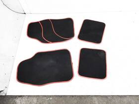 232.ho1d15 Honda 2015 Civic Interior Floor Mats Aftermarket Carpets Set Of 4 Black/red