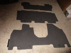 Cp209bk Honda Fits 11-17 Odyssey Nylon Car Floor Mats Carpet Front And Rear 3pc Set Black