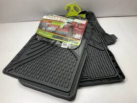 X18.5 Hopkins 079976790000 79000 27.5 Inch Full Size Heavy Duty Black Floor Mats 4 Piece Set