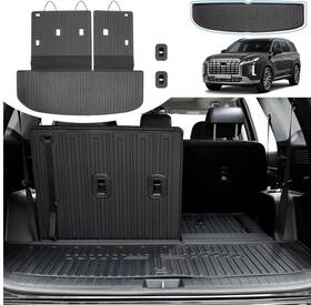 Houclemic 198073097345 Fits 20-25 Hyundai Palisade Tpe All Weather Trunk Mat And Backrest Cargo Liner